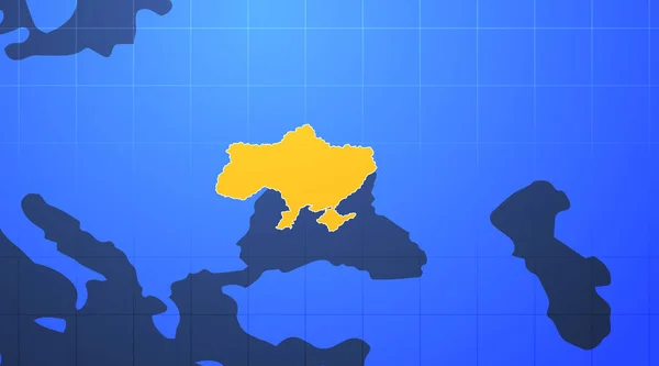 Ucraniano mapa rezar para a Ucrânia paz salvar a Ucrânia da Rússia parar conceito de guerra horizontal — Vetor de Stock