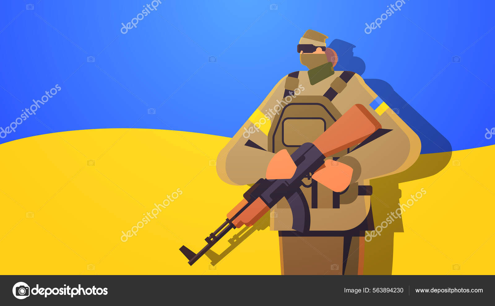 Ukrainian Soldier In Full Body Armor Special Forced Ukrainian.