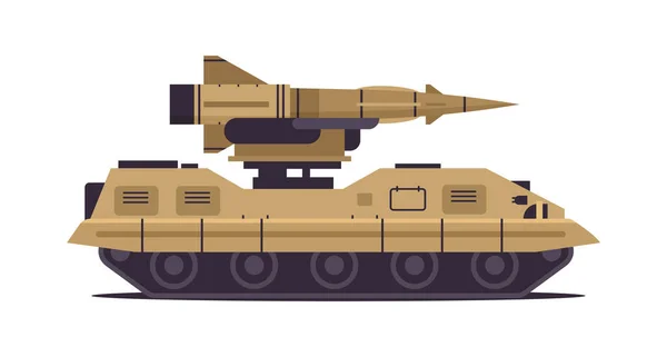 Ucrania sistema de misiles antiaéreos equipo militar especial vehículos pesados concepto detener la guerra — Archivo Imágenes Vectoriales