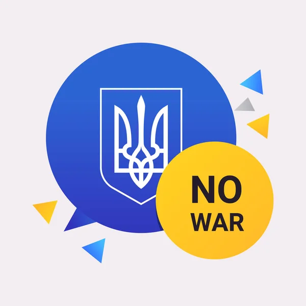 Stehen mit Ukraine Vorlage Banner beten für den ukrainischen Frieden retten Ukraine aus Russland stoppen Krieg Aufkleber — Stockvektor