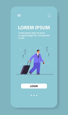 Bagajı olan yolcu seyahat konseptiyle yürüyor.