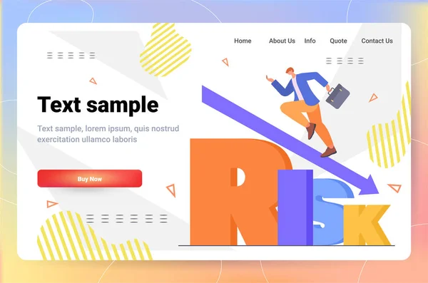 Zakenman Draait Economische Pijl Vallen Financiële Crisis Failliet Investeringsrisico Concept — Stockvector