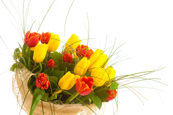 Bouquet tulips , isolated — Stock Photo, Image