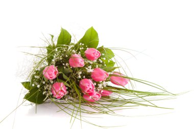 buket laleler, izole