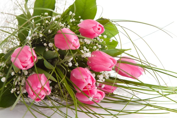 Bouquet tulips, isolated — Stock Photo, Image