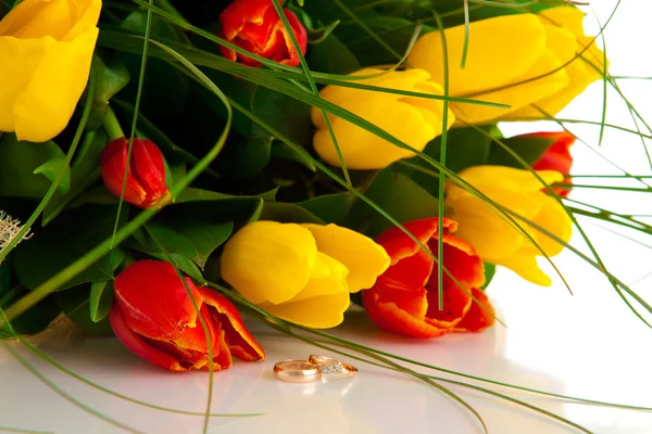 Csokor tulipán — Stock Fotó