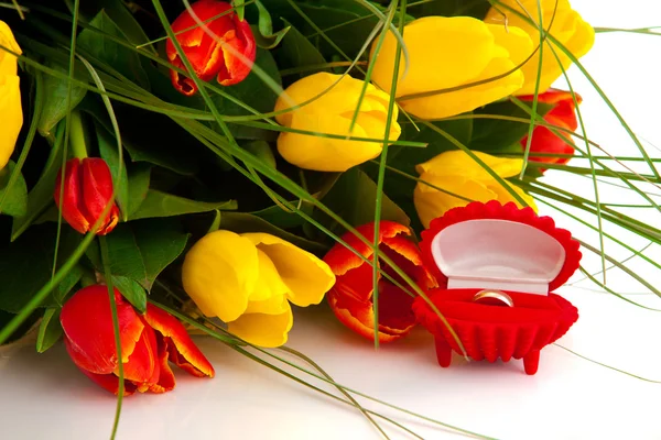 Csokor tulipán — Stock Fotó