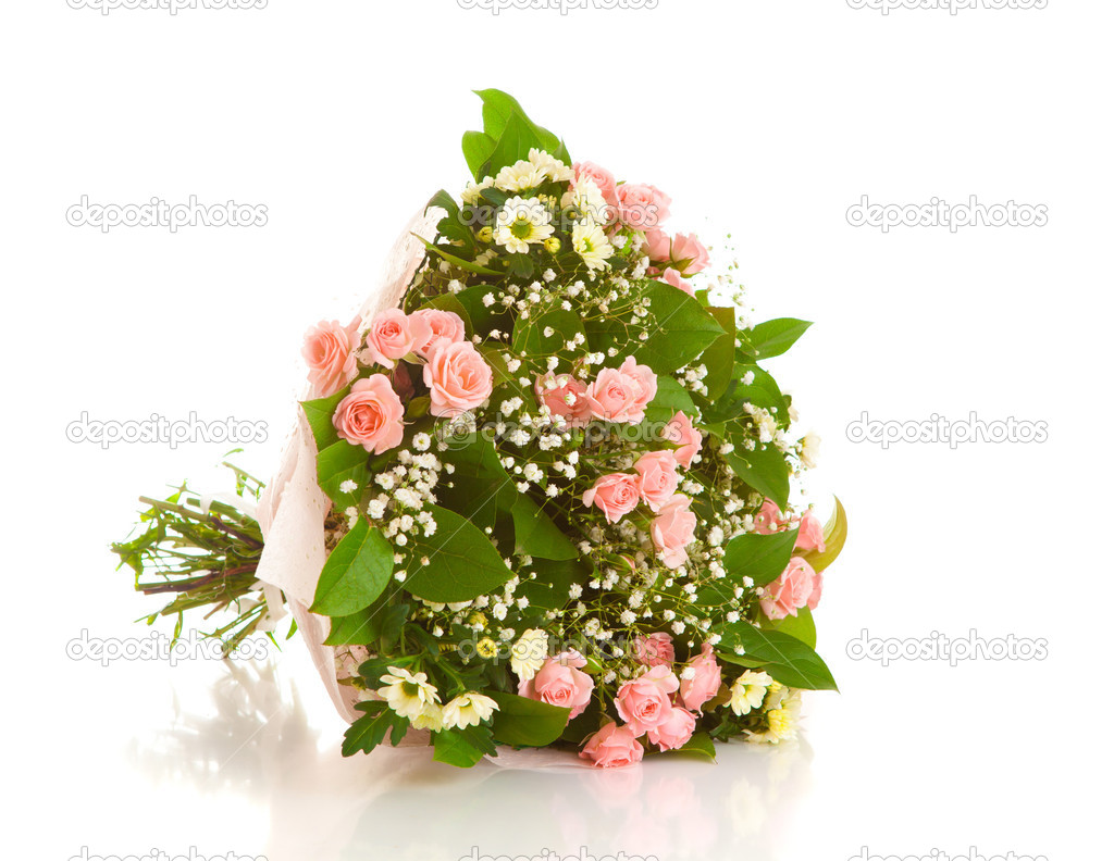 bouquet flowers , isolated