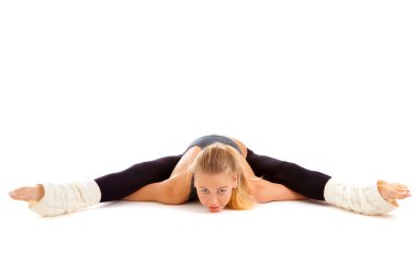 Yoga, meditasyon, üzerinde beyaz izole,