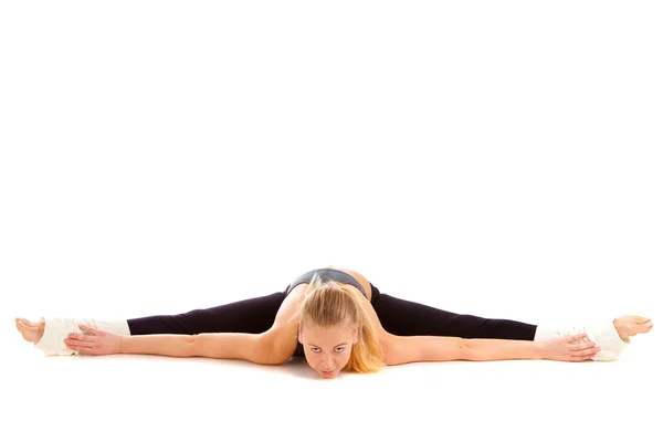 Yoga, aislado, sobre blanco — Foto de Stock