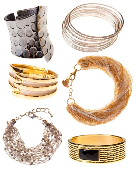 Set bracelets, isolated — Stock Photo, Image