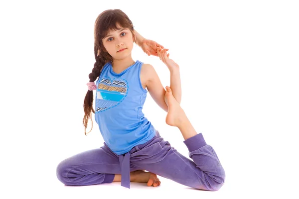 Girl gymnast , isolated — Stock Photo, Image