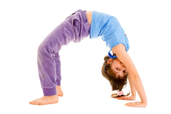 Chica gimnasta, aislado —  Fotos de Stock