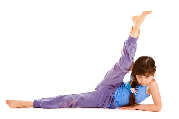 Chica gimnasta, aislado —  Fotos de Stock