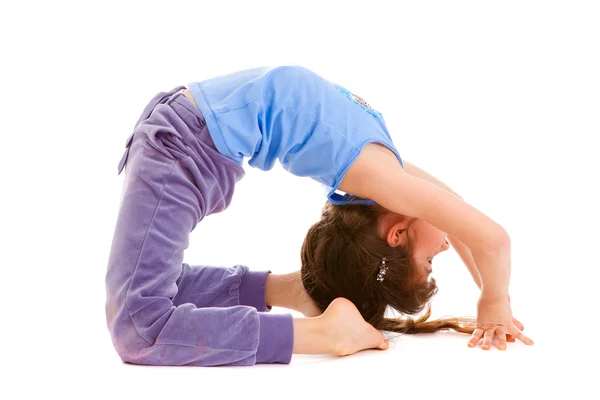 Girl gymnast , isolated — Stock Photo, Image