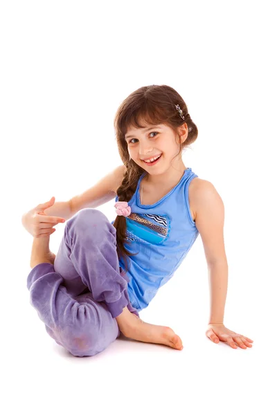 Girl gymnast , isolated — Stock Photo, Image