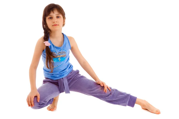 Chica gimnasta, aislado — Foto de Stock