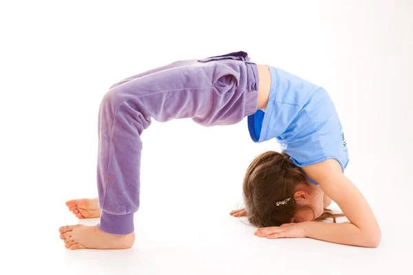 Chica gimnasta, aislado —  Fotos de Stock