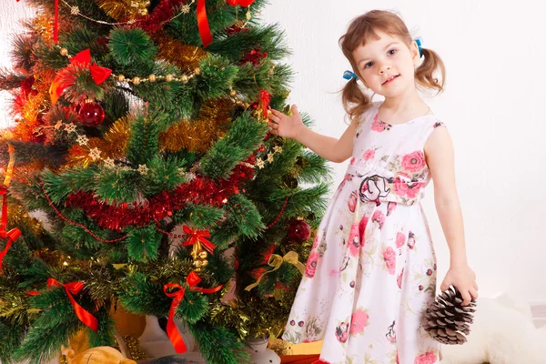 Dívka, Vánoce — Stock fotografie