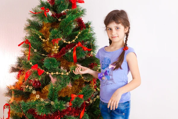 Menina, Natal — Fotografia de Stock