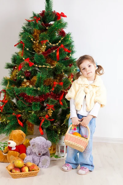Meisje, Kerstmis Stockfoto