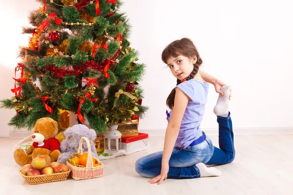 Ragazza, Natale — Foto Stock