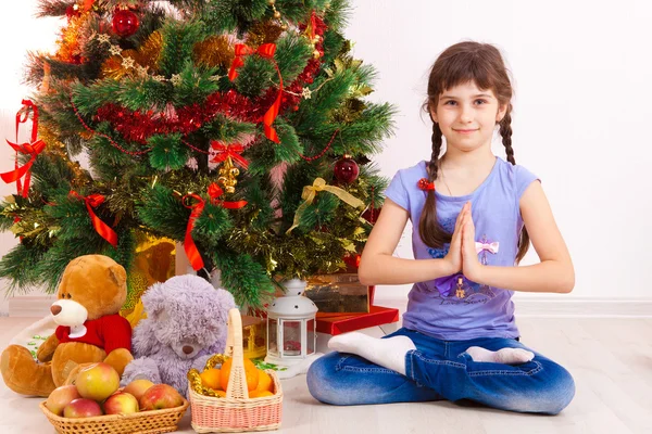 Mädchen, weihnachten — Stockfoto