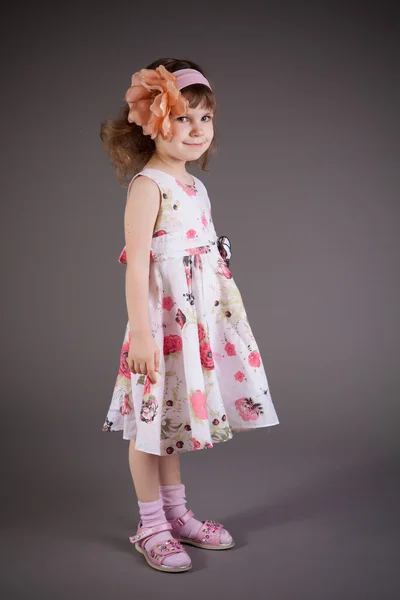 Little girl in a dress — Stock Photo, Image