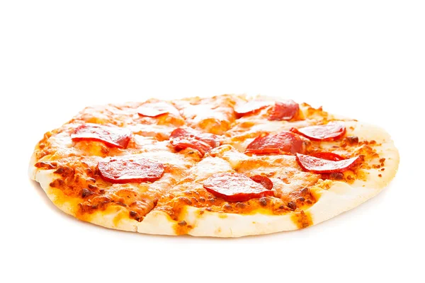 Pizza de salchicha, aislada — Foto de Stock