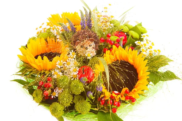 Bouquet virágok, elszigetelt — Stock Fotó
