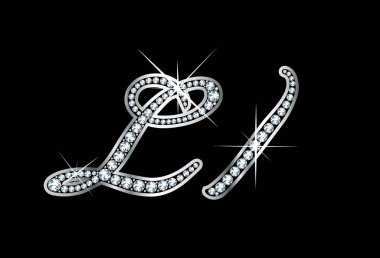 komut dosyası elmas bling ll harfler