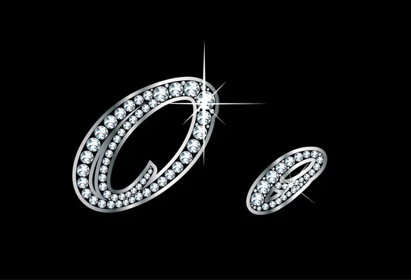 Сценарий Diamond Bling Oo письма — стоковый вектор