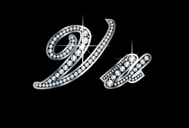 komut dosyası elmas bling vv harfler