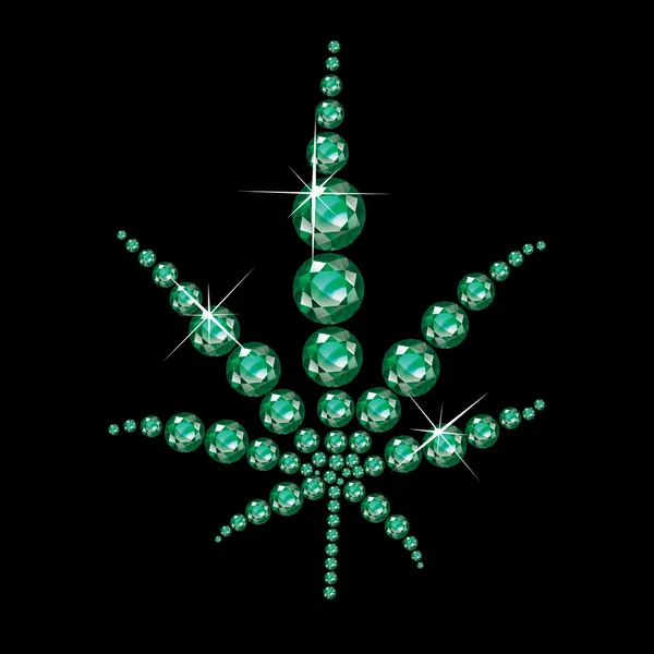 Zümrüt marihuana yaprağı