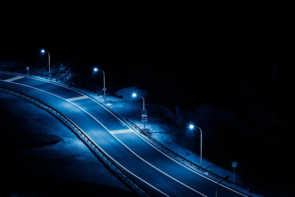 Strada pulita di notte — Foto Stock