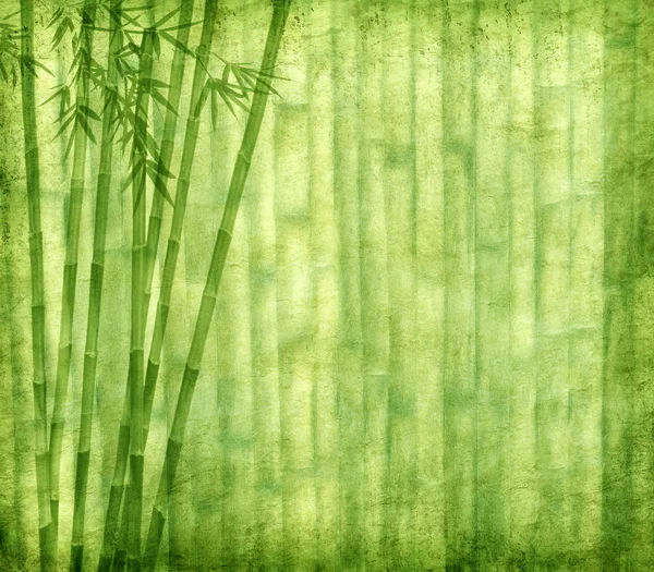 Бамбук на старому фоні текстури гранжевого паперу — стокове фото