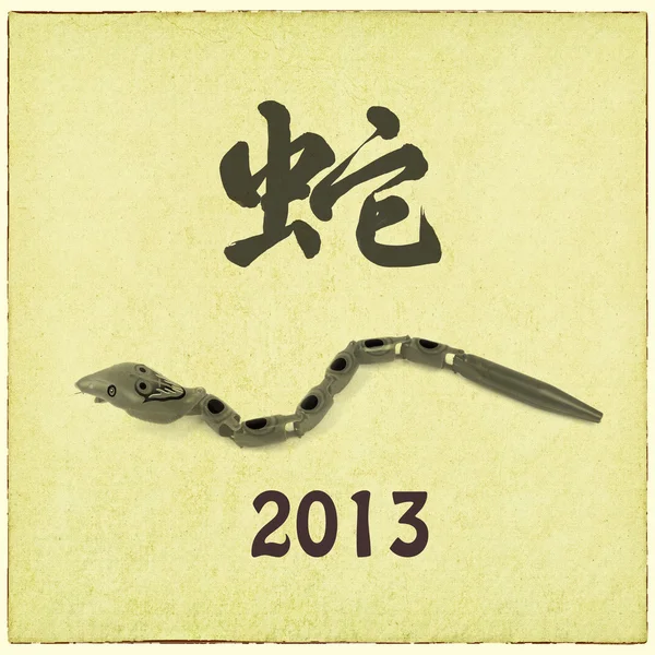 Calligrafia Cinese 2013 per l'Anno del Serpente — Foto Stock