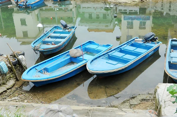 Boats are the daily traffic in shenzhen nanao town — Stock Photo, Image