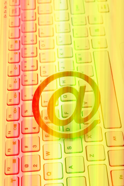 Email icon on a keyboard — Stock Photo, Image