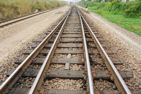 Rail Road Tracks Stock Photo