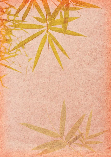 Bamboo on old grunge paper texture background — Stock Photo, Image