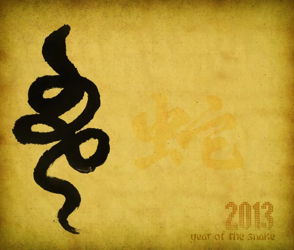 Calligraphie chinoise 2013 pour Année du Serpent — Photo