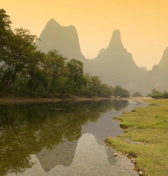 Paesaggio a Yangshuo Guilin, Cina — Foto Stock