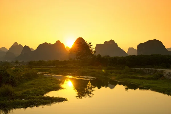 Andscape in Yangshuo Guilin, China — Stockfoto