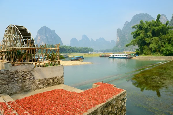 Paisaje en Yangshuo Guilin, China — Foto de Stock