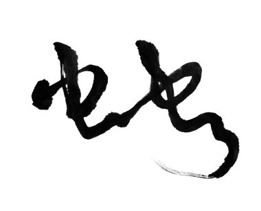 Chinese calligraphy mean snake