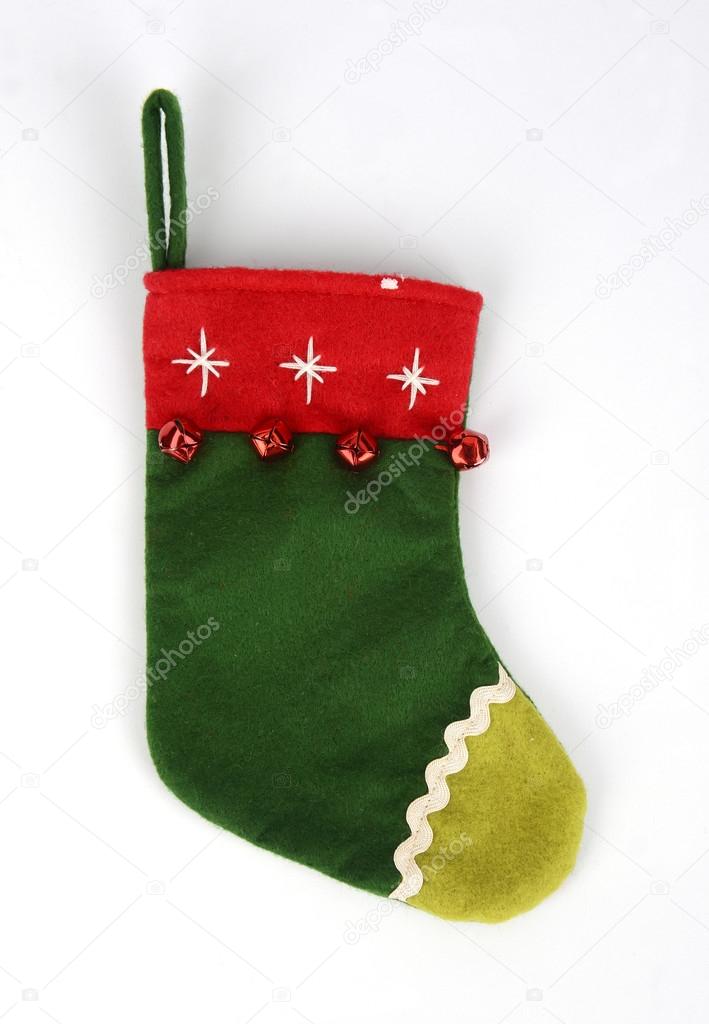 christmas socks on white background