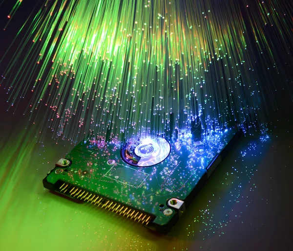 Internet technology fiber optic background — Stock Photo, Image