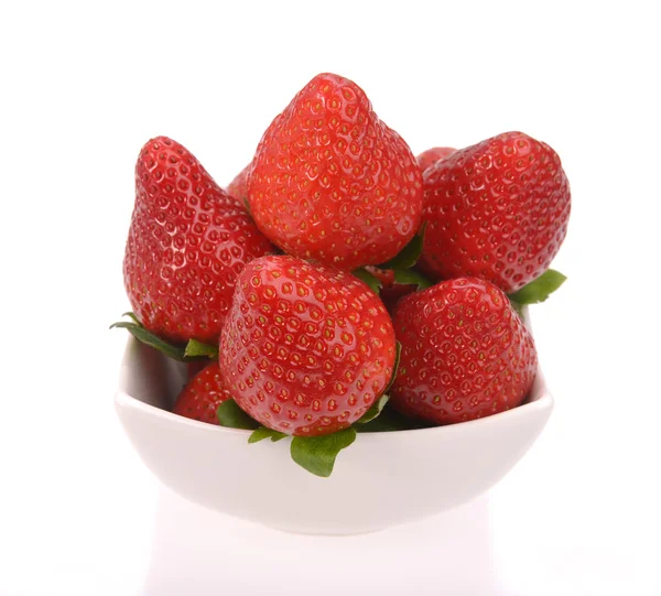 Fresas en lazo blanco — Foto de Stock