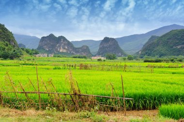 Yangshuo Guilin, Çin 'de manzara